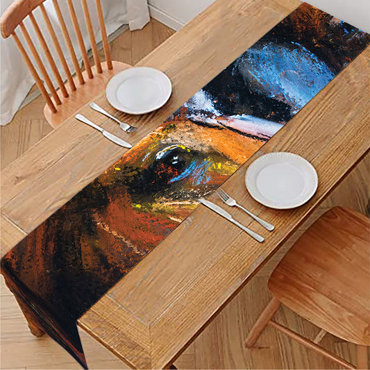 Couple Horses Painting Print Table Runner