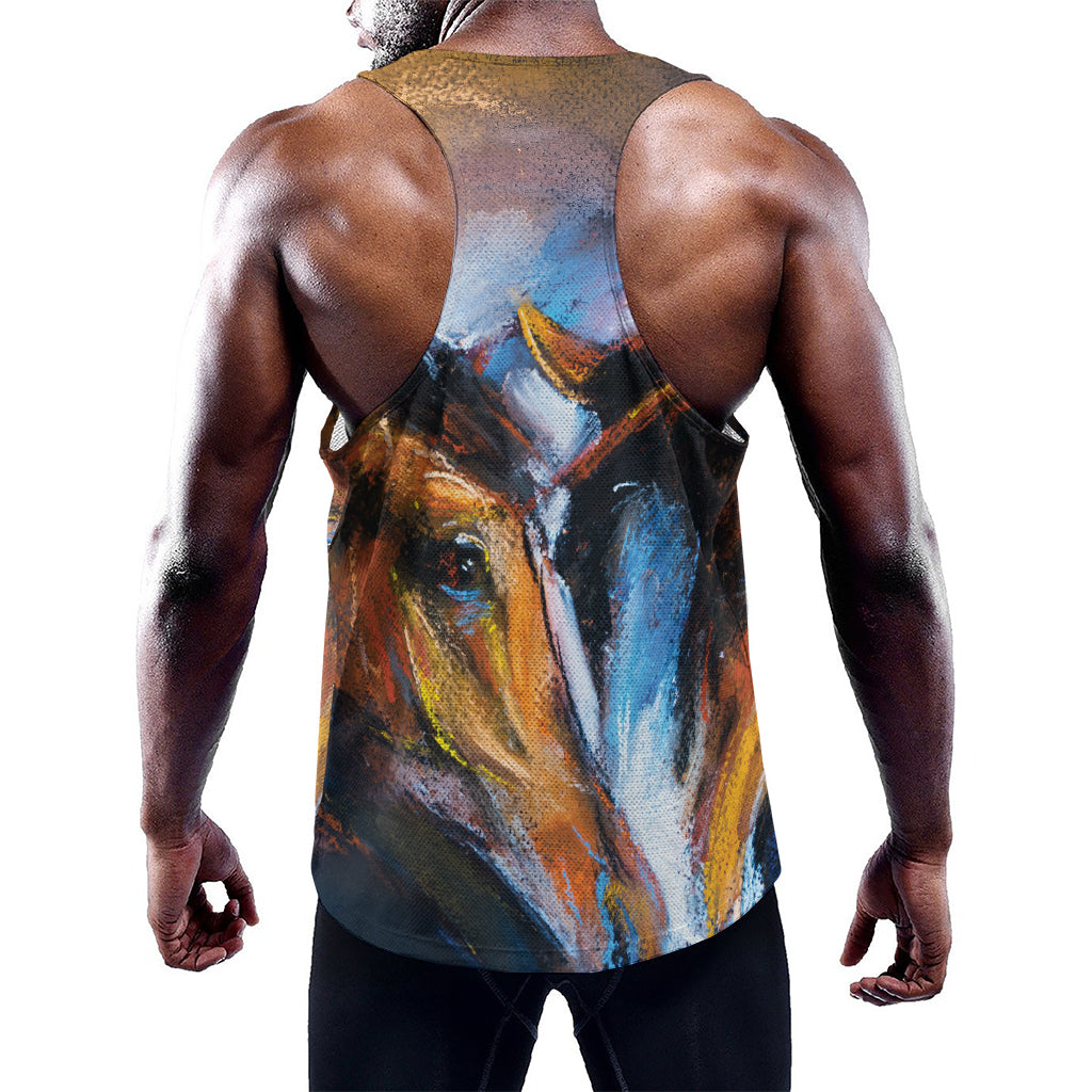 Couple Horses Painting Print Training Tank Top