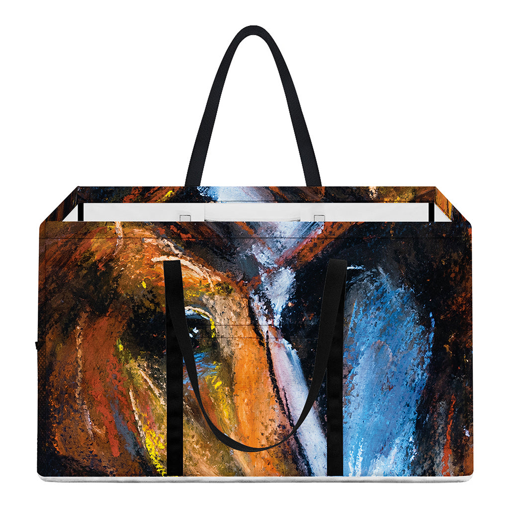 Couple Horses Painting Print Utility Tote Bag