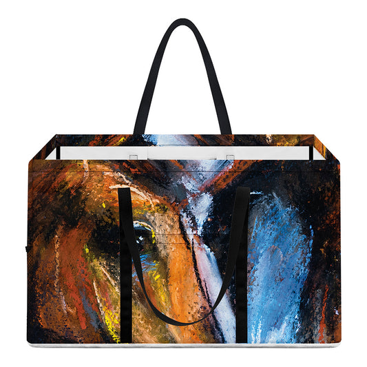 Couple Horses Painting Print Utility Tote Bag