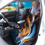 Couple Horses Painting Print Waterproof Car Seat Cover