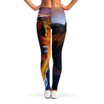 Couple Horses Painting Print Women's Leggings