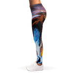 Couple Horses Painting Print Women's Leggings