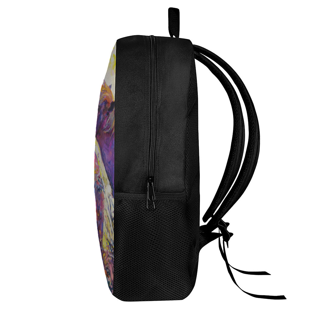 Couple Horses Portrait Print 17 Inch Backpack