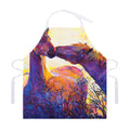 Couple Horses Portrait Print Adjustable Apron