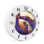 Couple Horses Portrait Print Alarm Clock