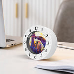 Couple Horses Portrait Print Alarm Clock