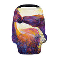 Couple Horses Portrait Print Baby Seat Cover