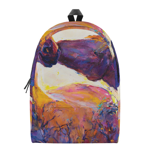 Couple Horses Portrait Print Backpack