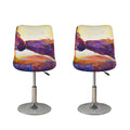 Couple Horses Portrait Print Bar Stool Covers