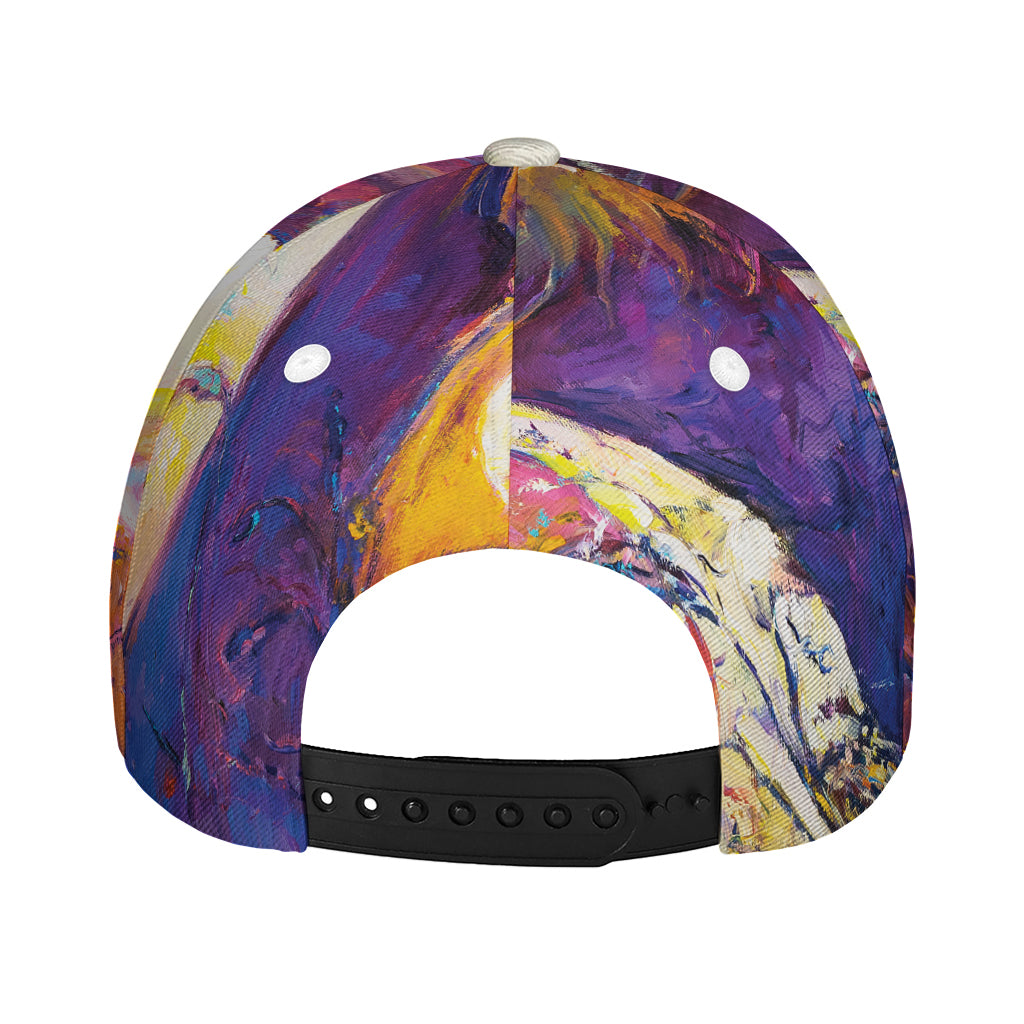 Couple Horses Portrait Print Baseball Cap