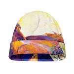 Couple Horses Portrait Print Beanie