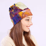 Couple Horses Portrait Print Beanie