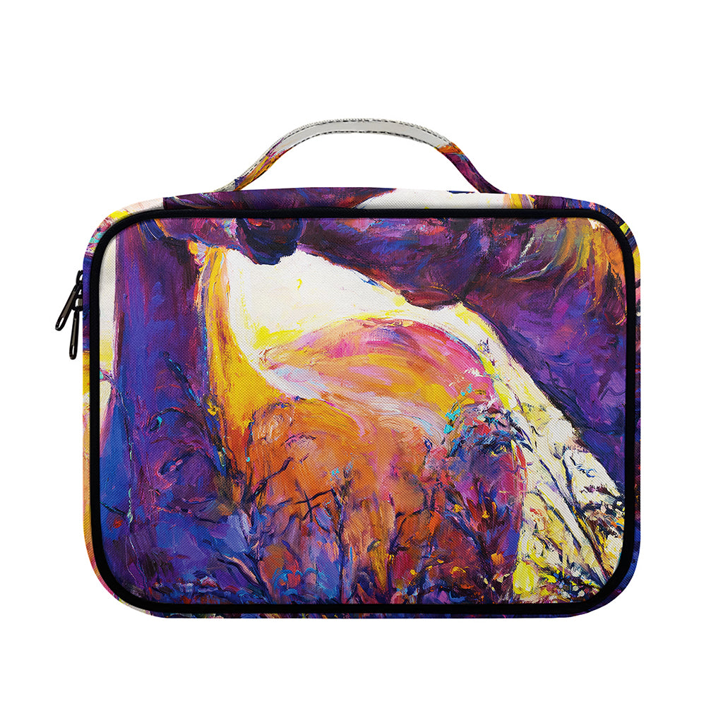Couple Horses Portrait Print Briefcase Bible Bag