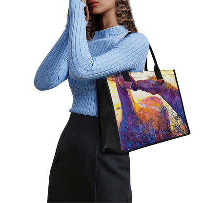 Couple Horses Portrait Print Canvas Tote Bag