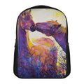 Couple Horses Portrait Print Casual Backpack