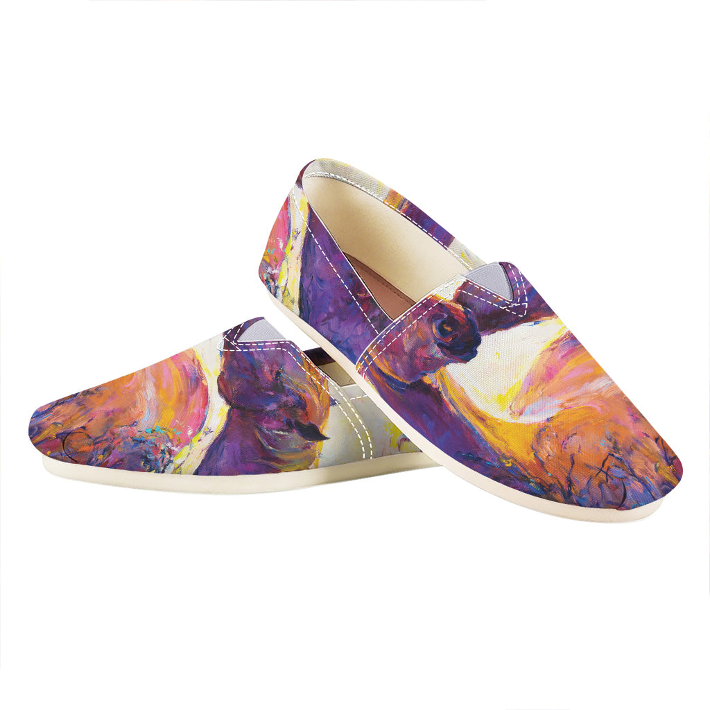 Couple Horses Portrait Print Casual Shoes