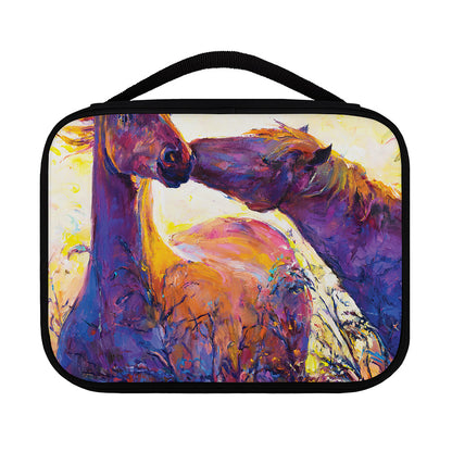 Couple Horses Portrait Print Classic Bible Case