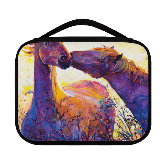 Couple Horses Portrait Print Classic Bible Case