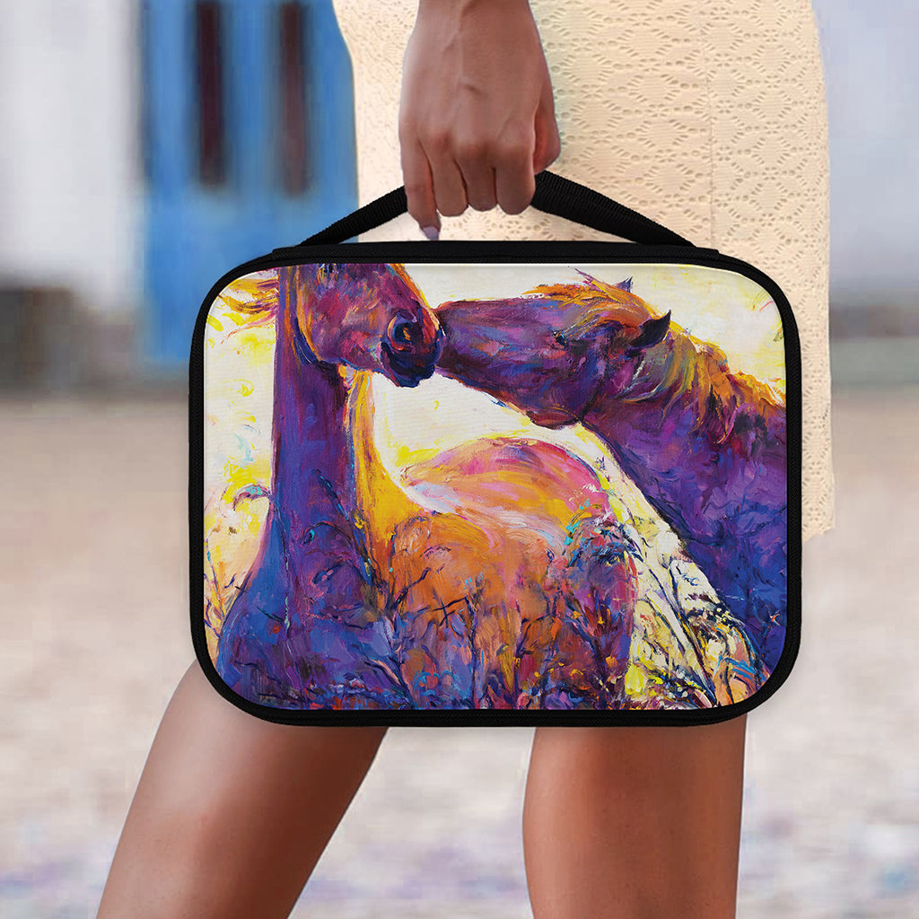 Couple Horses Portrait Print Classic Bible Case