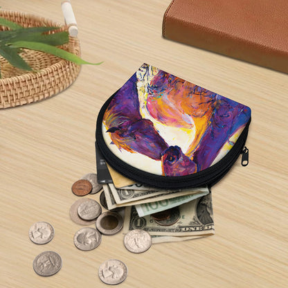 Couple Horses Portrait Print Coin Purse