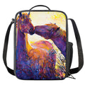 Couple Horses Portrait Print Crossbody Lunch Bag