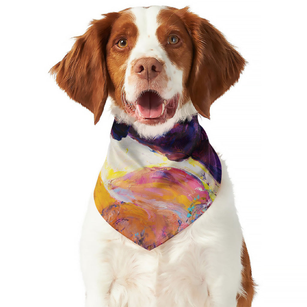 Couple Horses Portrait Print Dog Bandana
