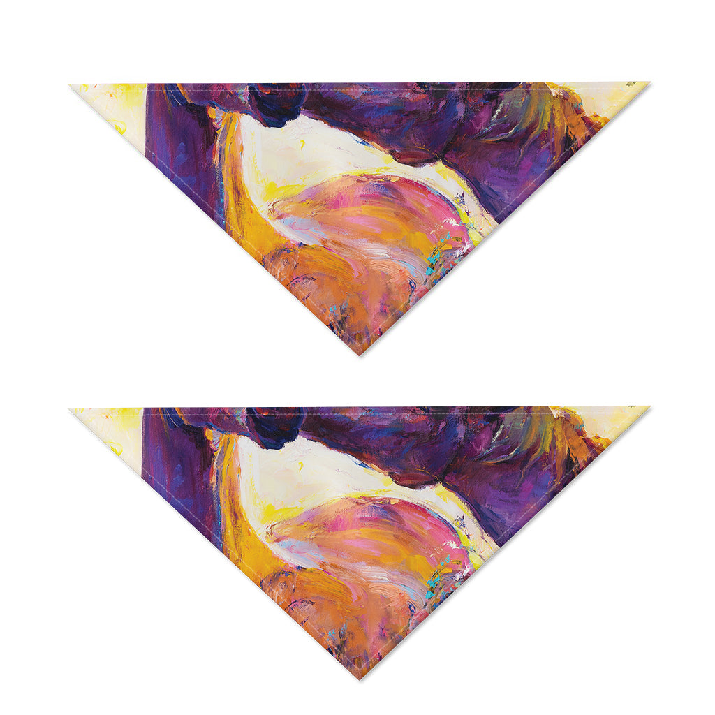Couple Horses Portrait Print Dog Bandana