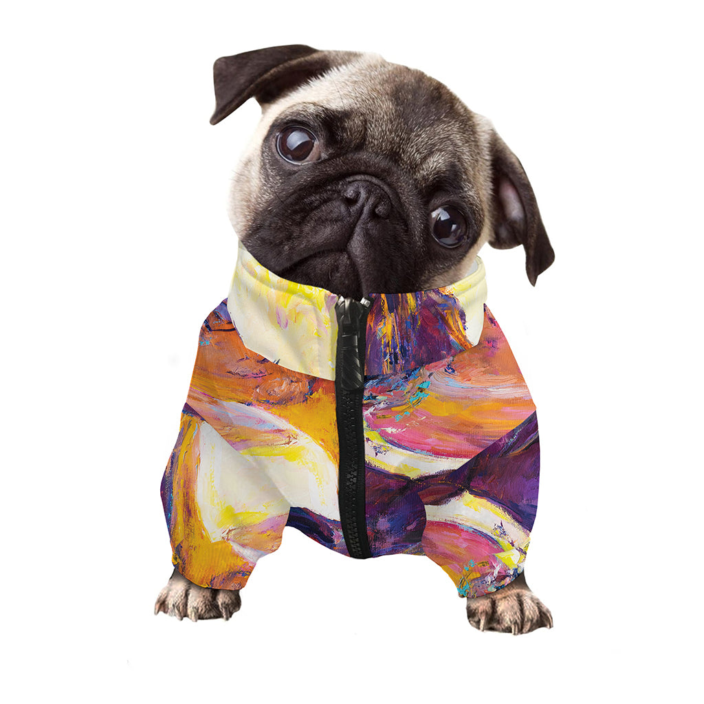 Couple Horses Portrait Print Dog Zip Up Jacket