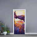 Couple Horses Portrait Print Door Sticker