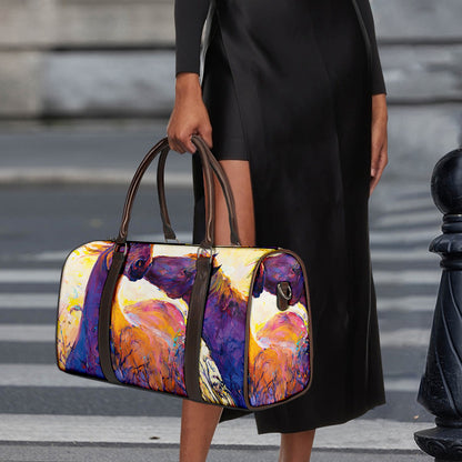 Couple Horses Portrait Print Duffle Bag