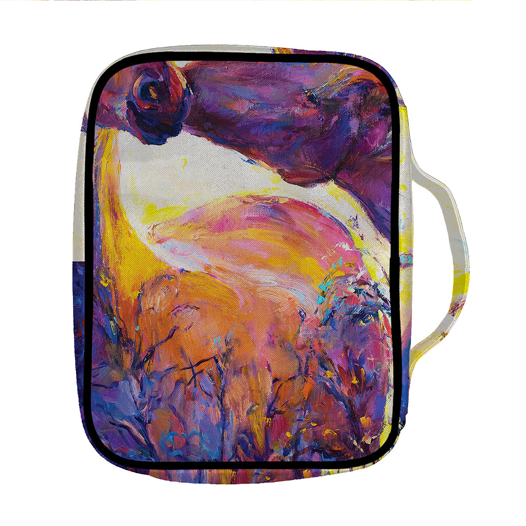 Couple Horses Portrait Print Front Pocket Bible Bag