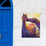 Couple Horses Portrait Print Garden Flag