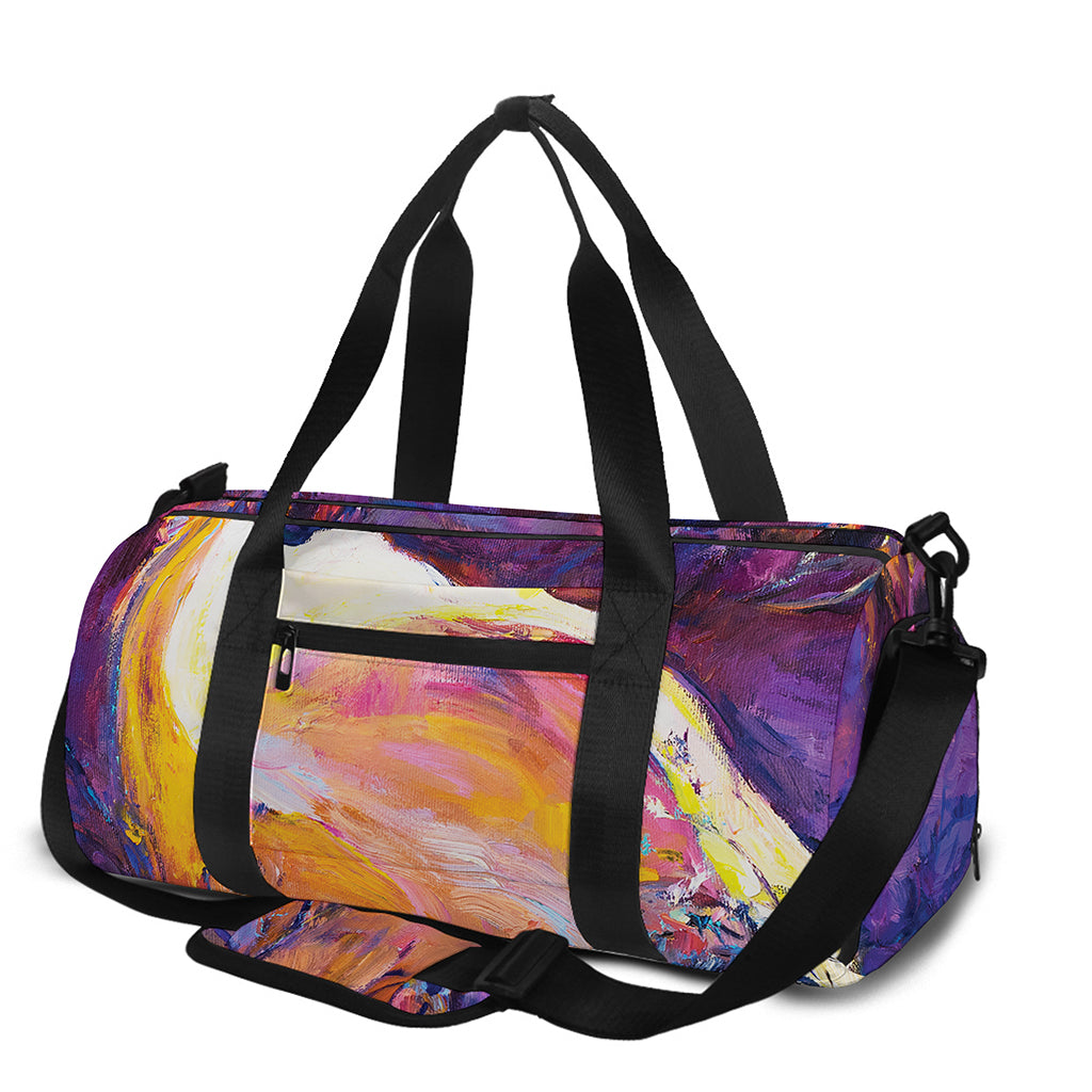 Couple Horses Portrait Print Gym Bag