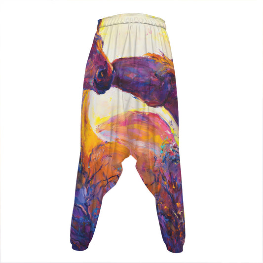 Couple Horses Portrait Print Hammer Pants