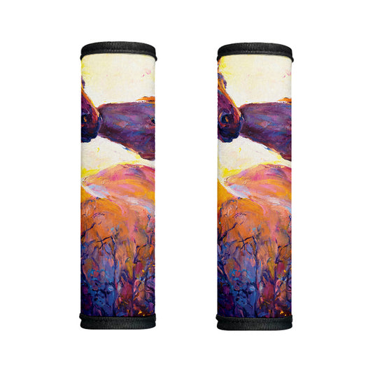 Couple Horses Portrait Print Handle Covers