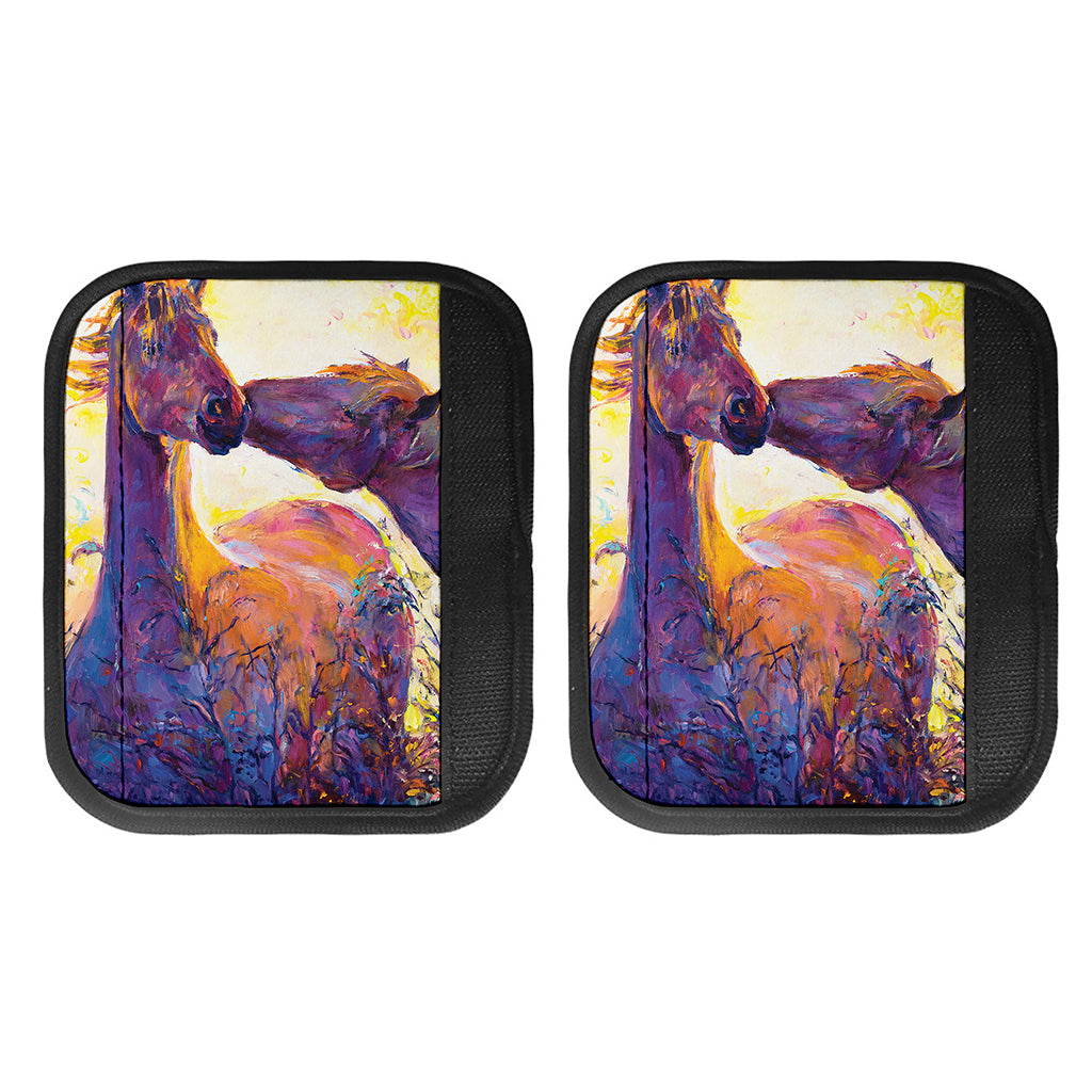 Couple Horses Portrait Print Handle Covers
