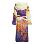 Couple Horses Portrait Print Hooded Bathrobe