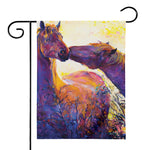 Couple Horses Portrait Print House Flag