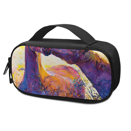 Couple Horses Portrait Print Insulin Cooler Travel Case