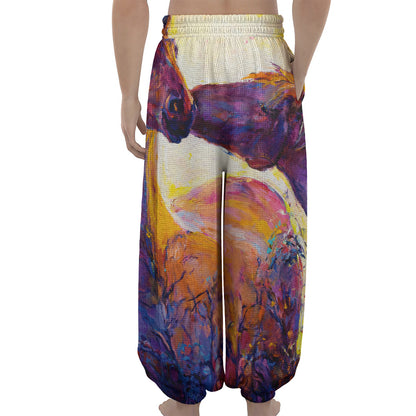 Couple Horses Portrait Print Lantern Pants