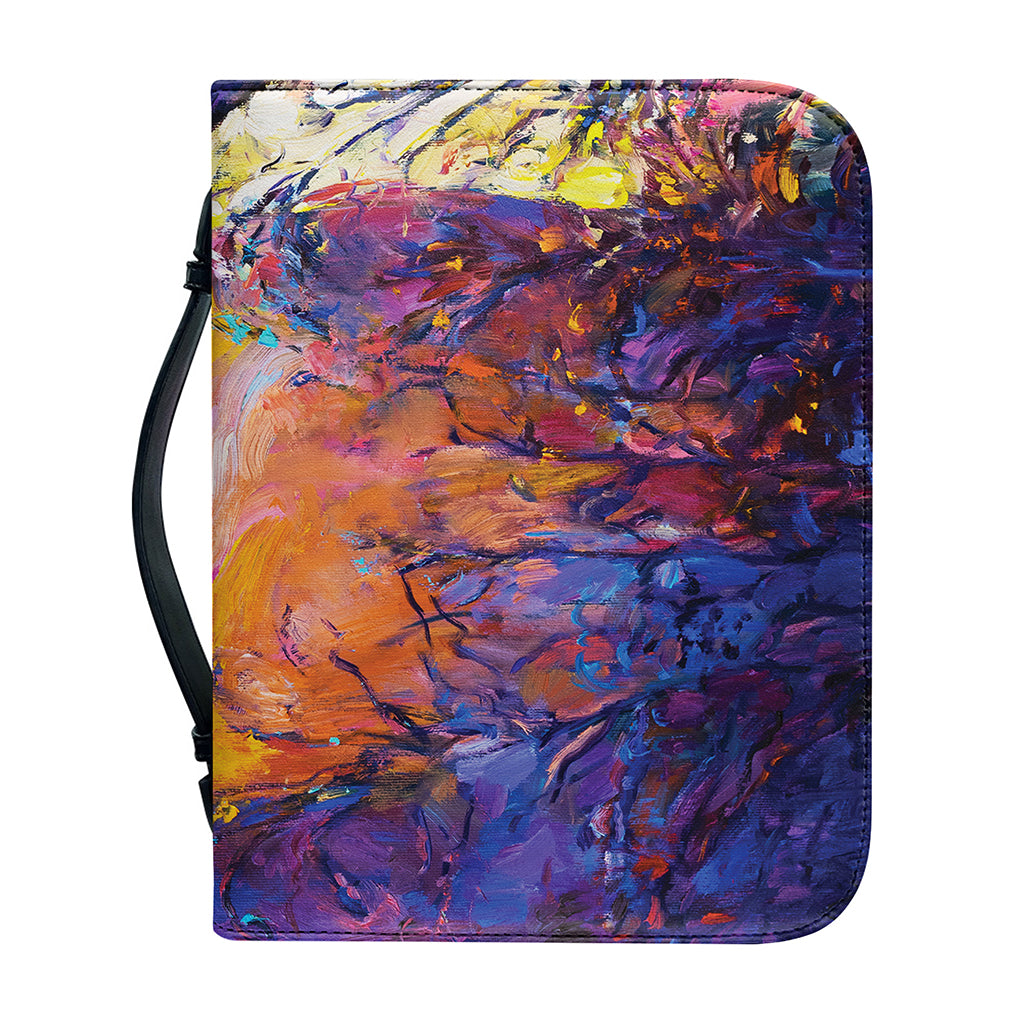 Couple Horses Portrait Print Leather Bible Cover