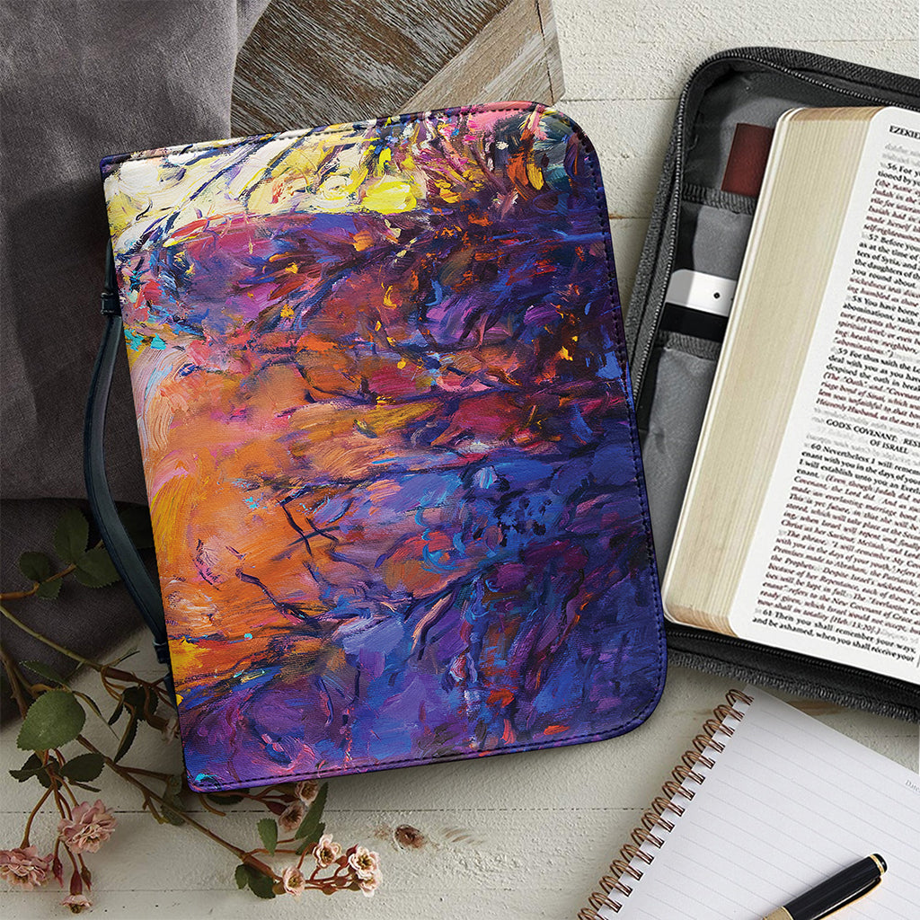 Couple Horses Portrait Print Leather Bible Cover