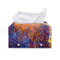 Couple Horses Portrait Print Leather Tissue Box Cover