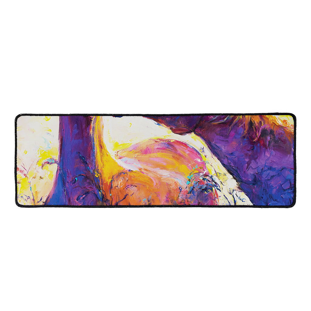Couple Horses Portrait Print Long Kitchen Mat