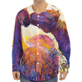 Couple Horses Portrait Print Long Sleeve Baseball Jersey