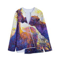 Couple Horses Portrait Print Long Sleeve Short Coat