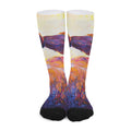 Couple Horses Portrait Print Long Socks