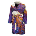 Couple Horses Portrait Print Men's Bathrobe