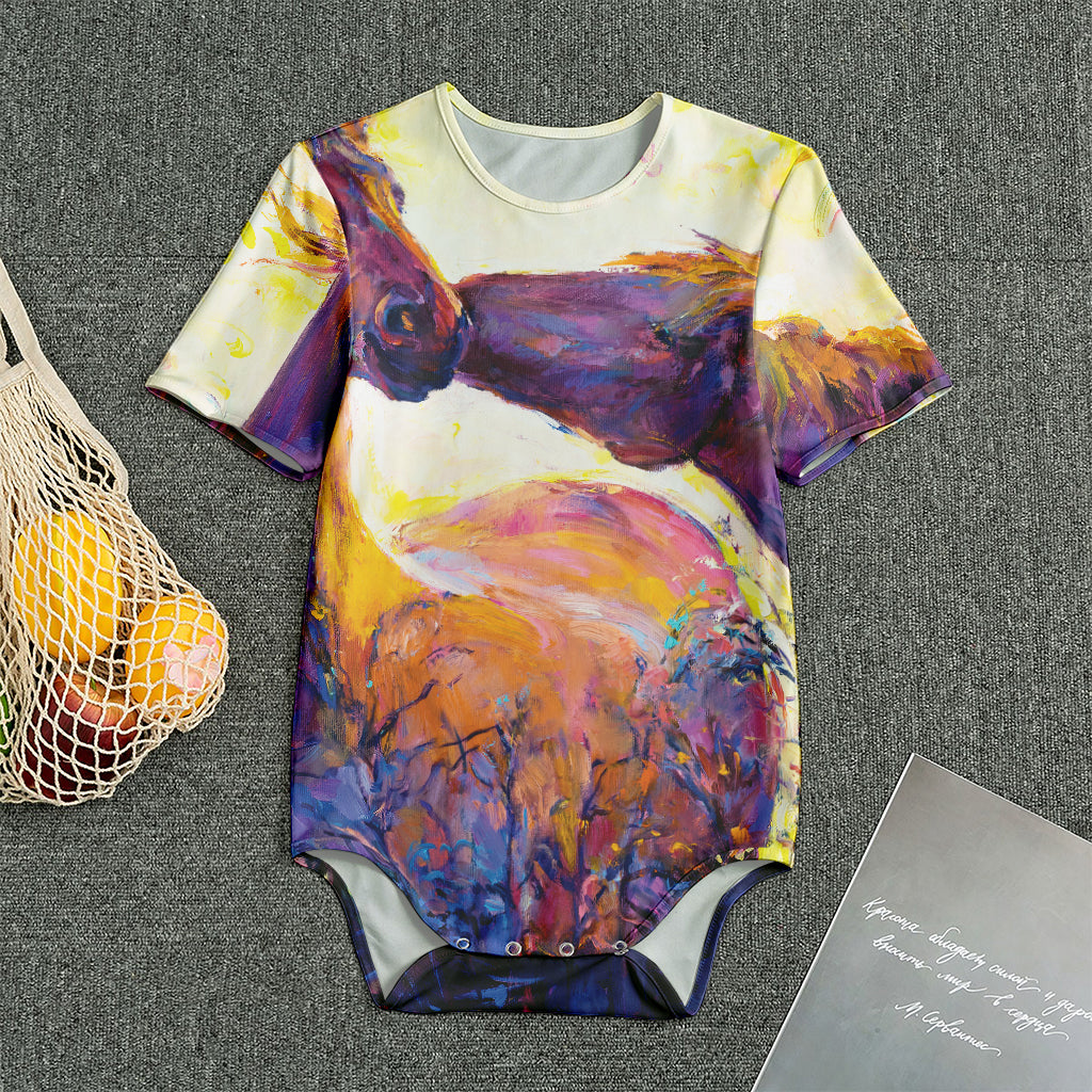 Couple Horses Portrait Print Men's Bodysuit
